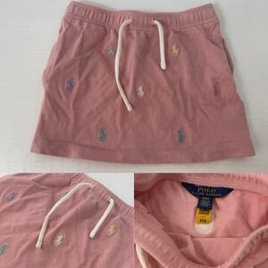 Polo Ralph Lauren Pink Pull On Embroidered Pony Polo Skirt Girls Size 3T